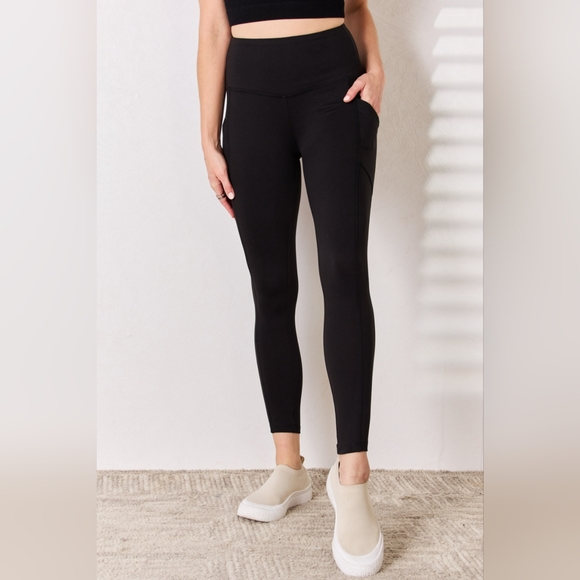 Zenana High Waist Wide Waistband Leggings - Picture 3 of 5
